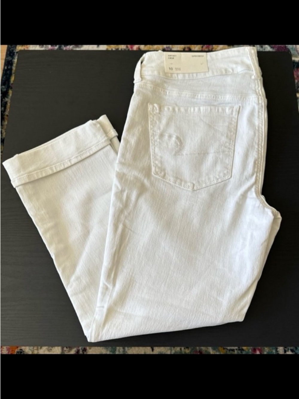 American Eagle Outfitters White Cropped Denim Jeans